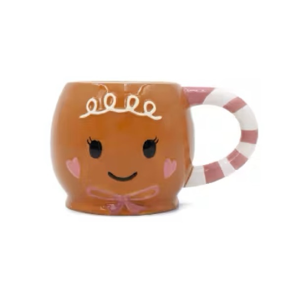 NWT~Ceramic Mug Gingerbread Lady Pink Light Brown - Bullseye's Playground™ 13oz - Picture 1 of 2